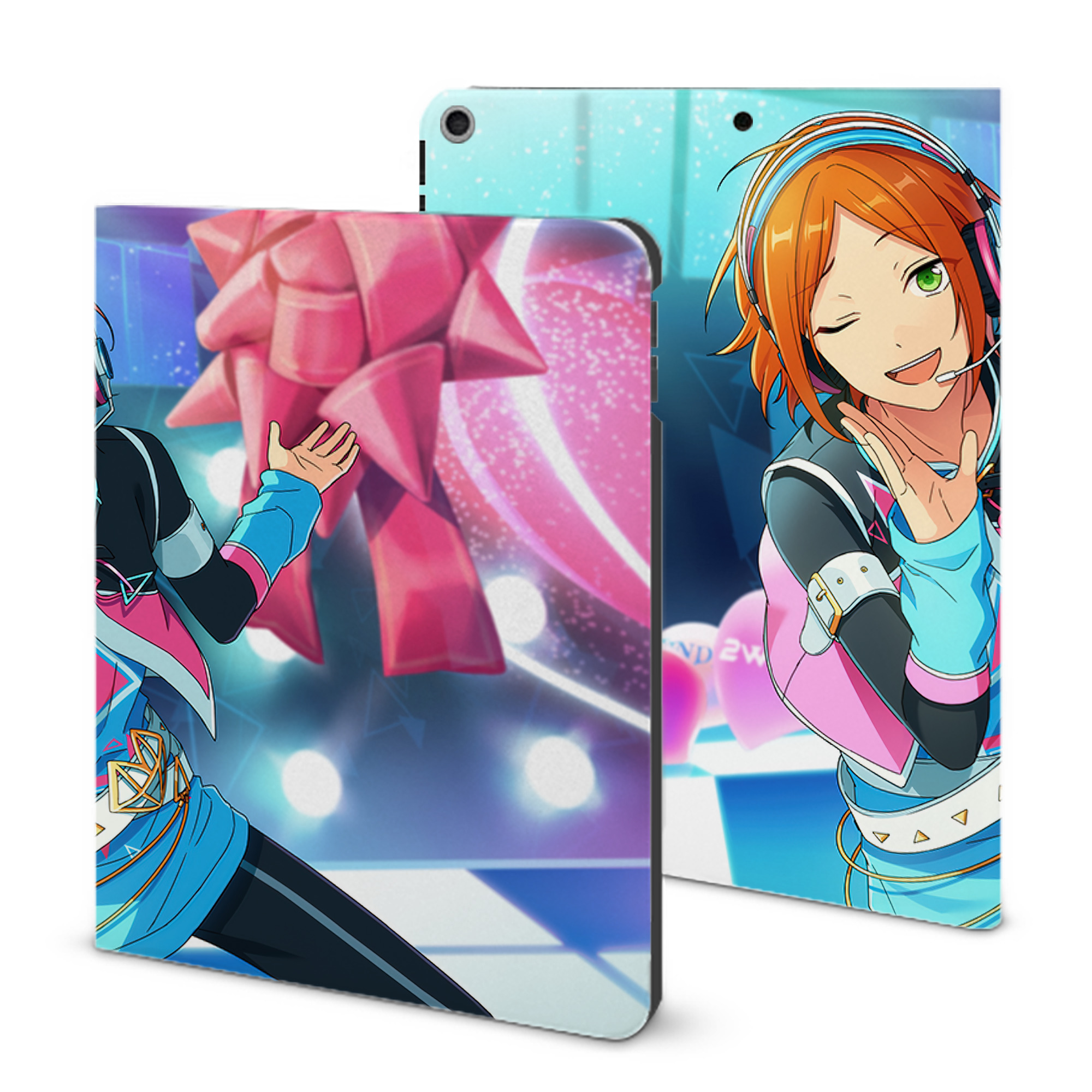 （画像用） あんさんぶるスターズ! Ensemble Stars IPad ケース ブック型 PUレザー TPU 耐衝撃 軽量 薄型 ペン収納なし 全面保護 IPad 各モデル対応